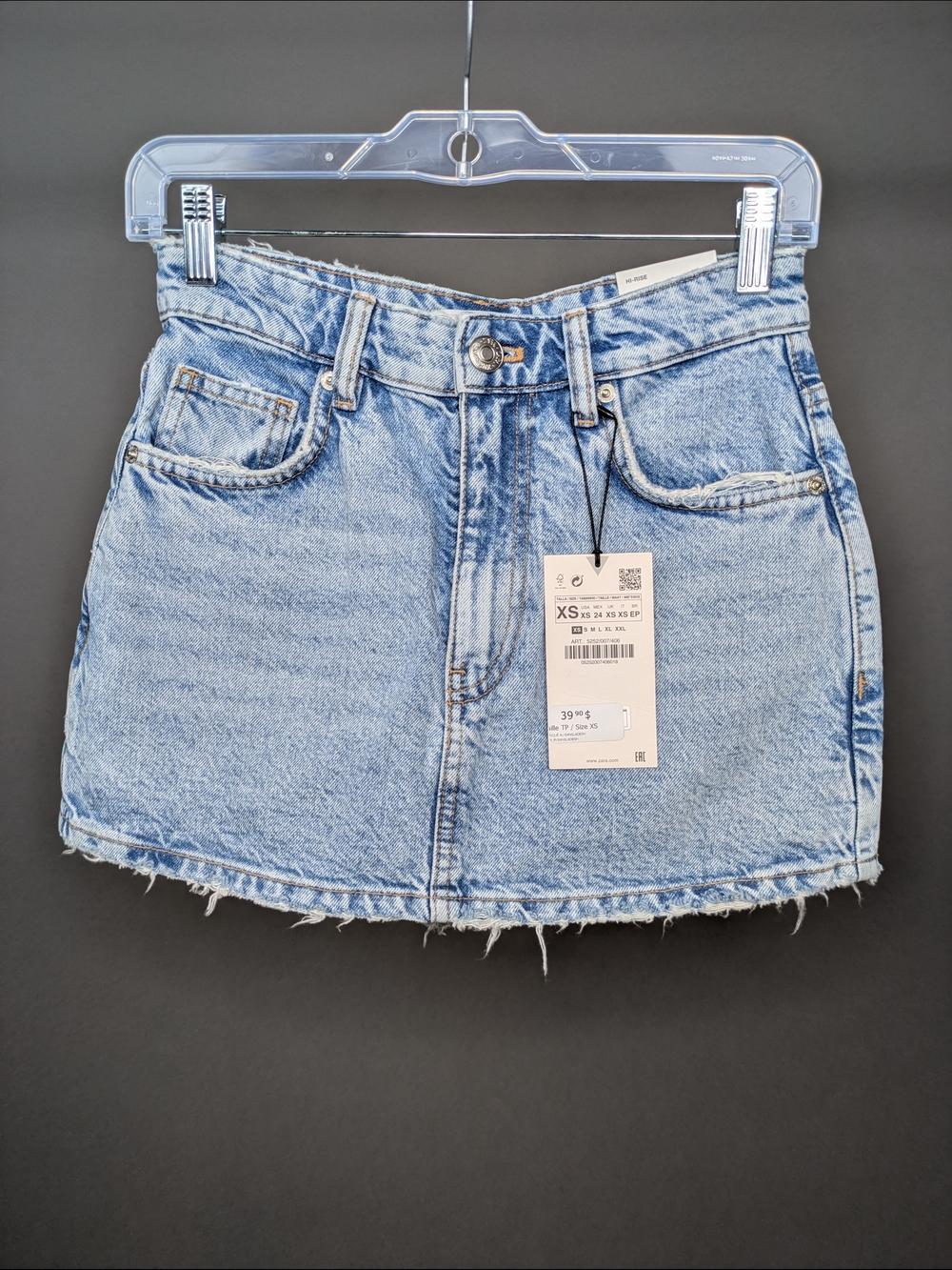 Zara Blue Denim Mini Skirt Short